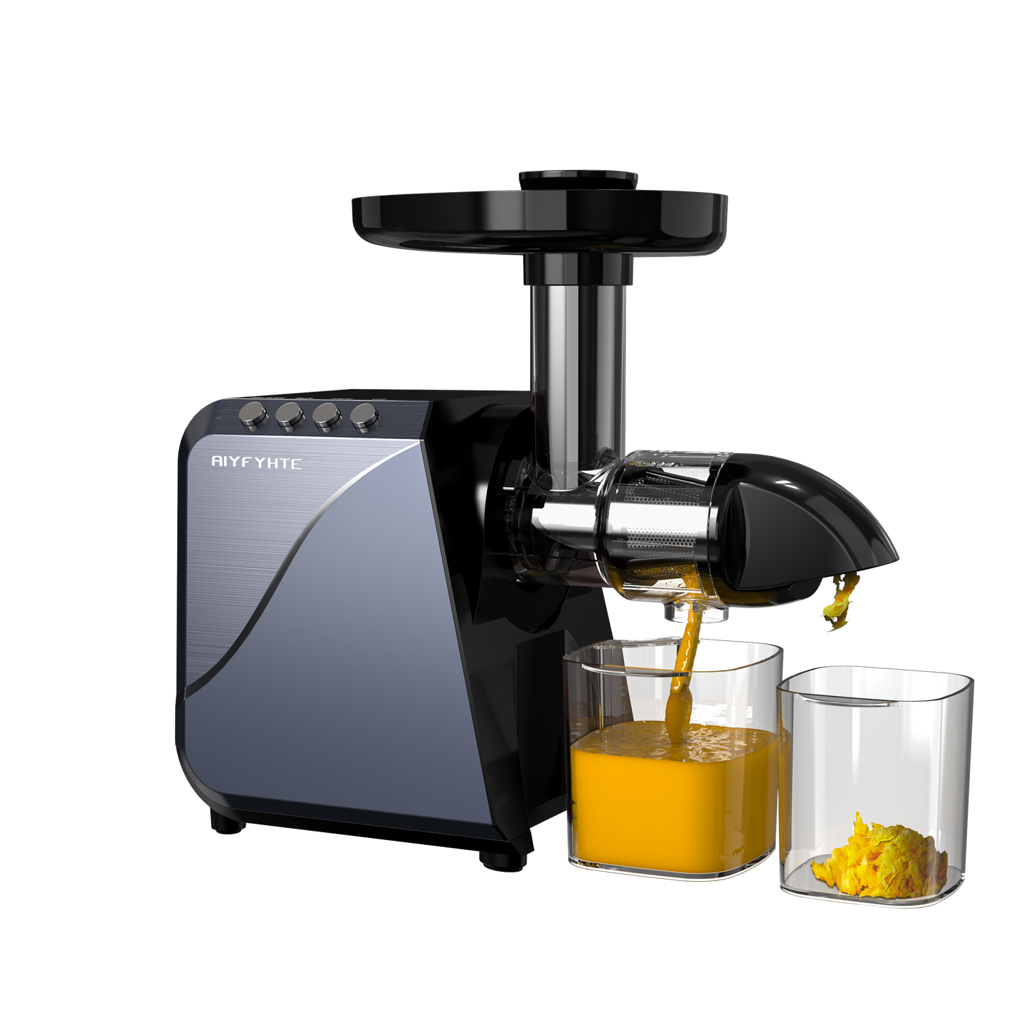 AIYFYHTE 2-in-1 Slow Juicer Machines Coffee Grinder - Meteorite Gray