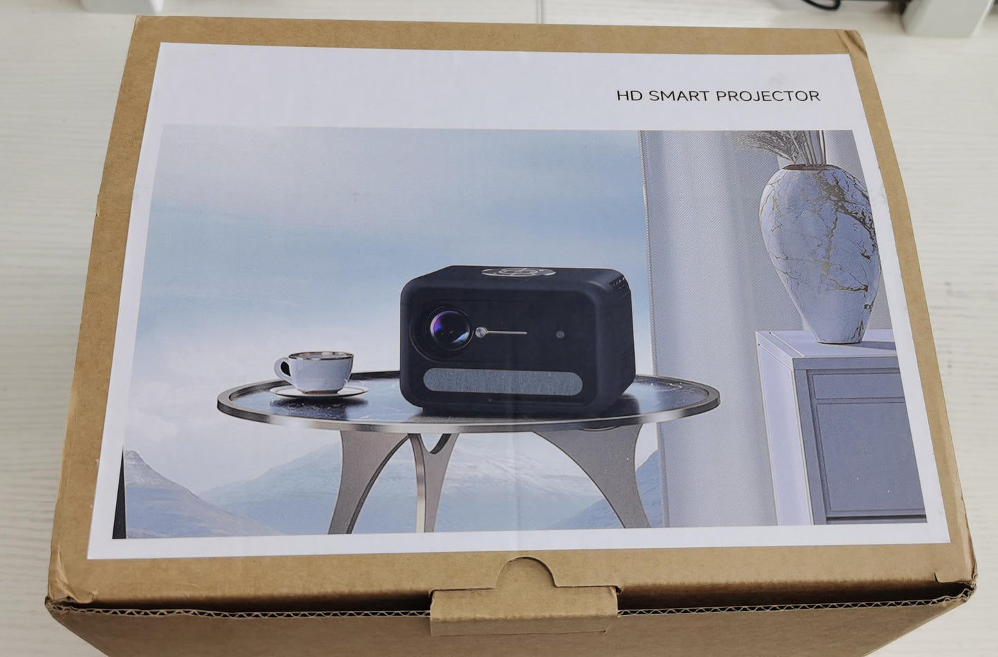 CAIWEI A6T 2025 Portable Movie Projector 4K Indoor Outdoor with NFC, WiFi 6 and Bluetooth 5.4, Netflix Licensed & DoIby Audio, HDMI ARC, Auto Focus/Keystone, Smart Android TV Proyector with Apps YouTube, HDR10+