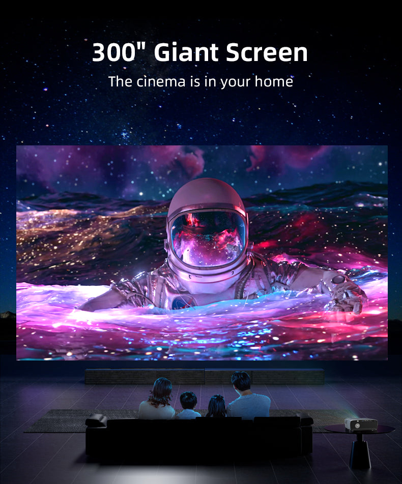 CAIWEI S7+ 4K Projector with 2026 Google TV 【Netflix Certified & Tof+CMOS Auto Focus】2500 ANSI Daytime Smart Projector Wireless NFC, WiFi6, Bluetooth,HDR10+,Dolby Audio, for Home Cinema/Outdoor Movies